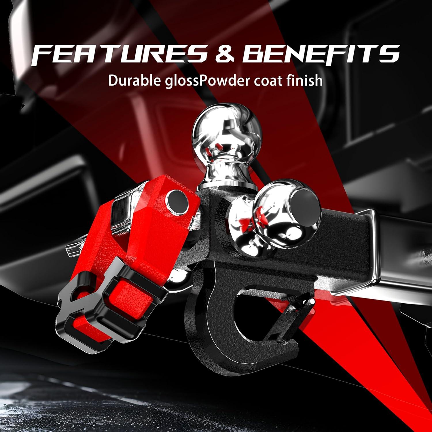 Soporte de Enganche Tri Ball XPE 2" con Grillete 10,000 LBS