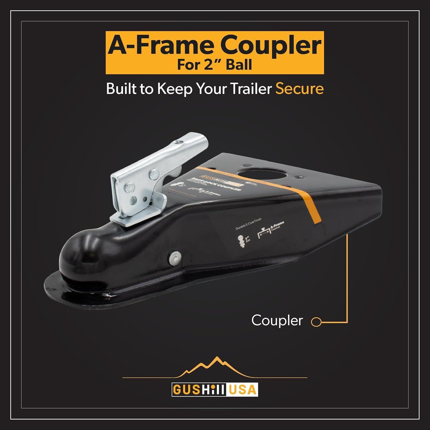 Acoplador de Remolque en A GusHill GH25210 2268 kg Negro