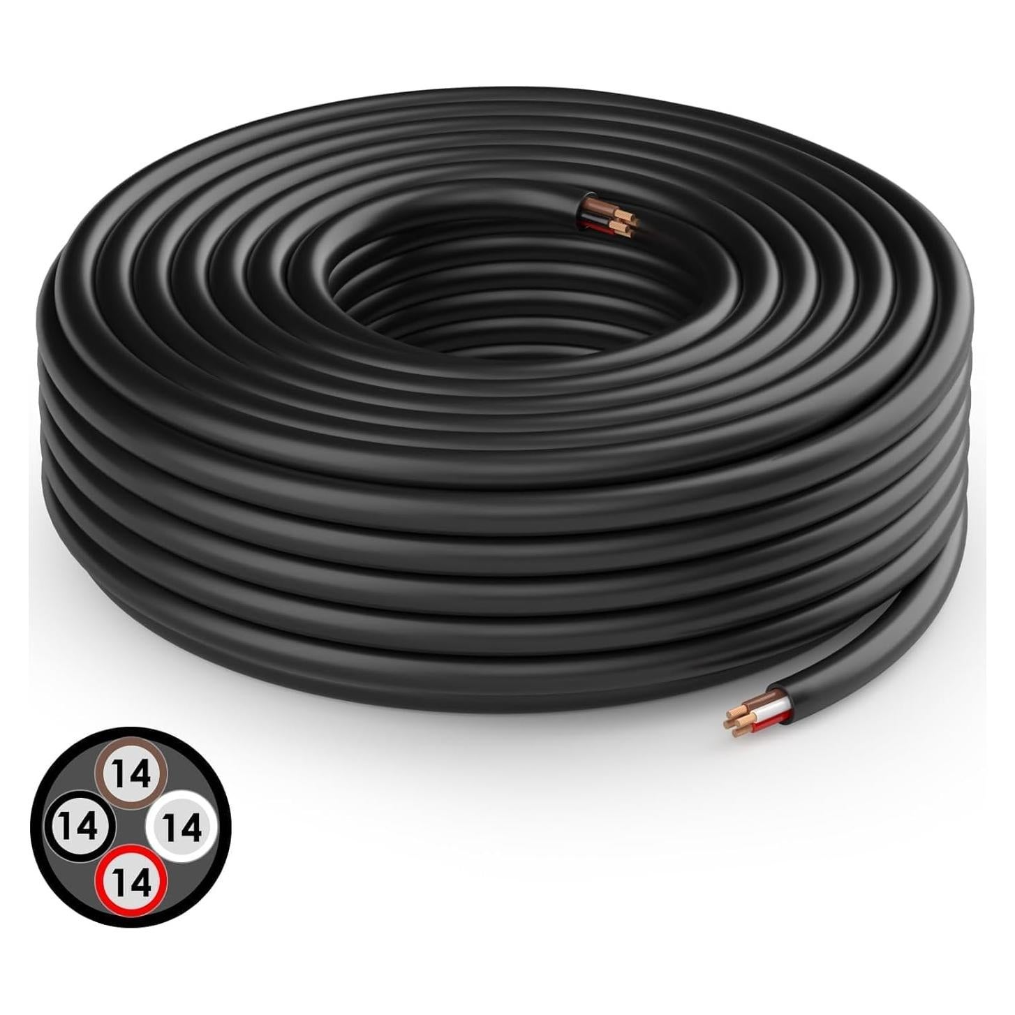 Cable de Conexión para Luz de Remolque DOAUTO 30.48m 4 Vías 14AWG