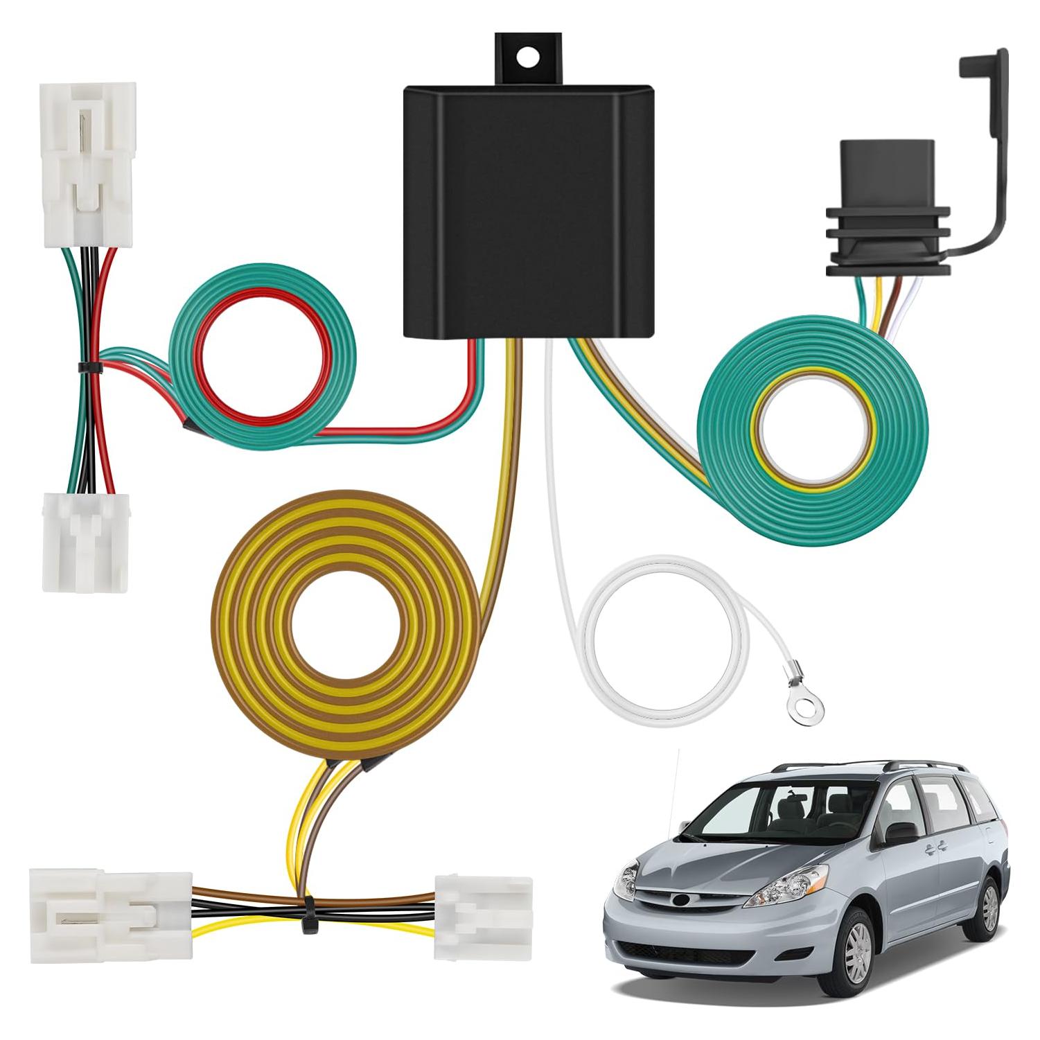 Arnés de Cableado para Remolque Nilight 4 Pines Toyota Sienna 2004-2010