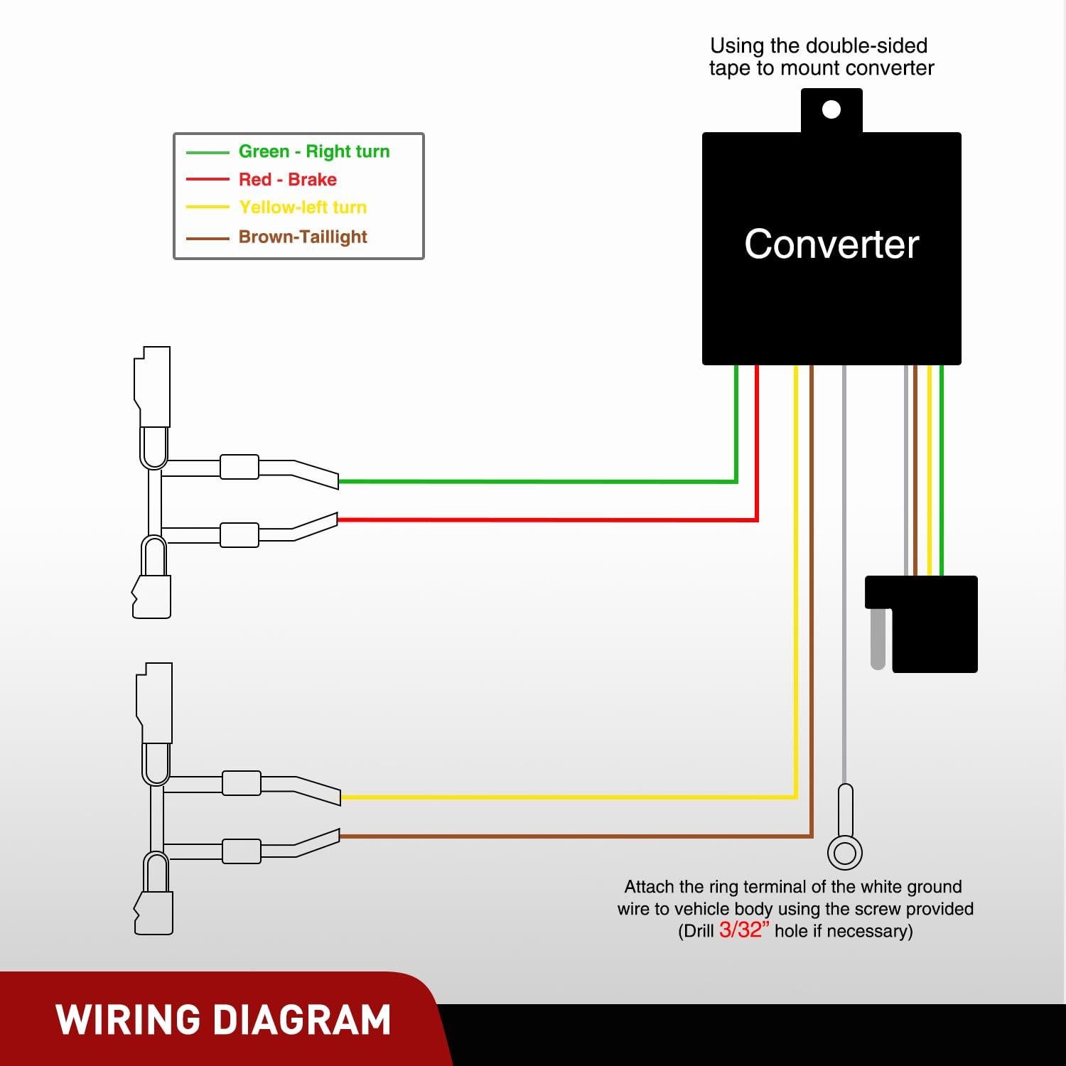 Arnés de Cableado para Remolque Nilight 4 Pines Toyota Sienna 2004-2010