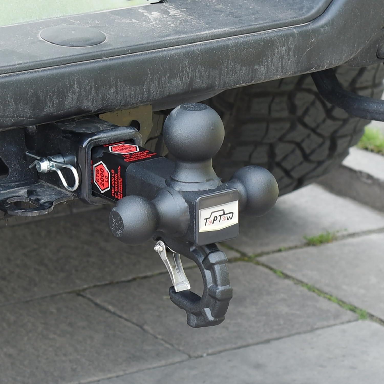 Enganche de Remolque Toptow Tri-Bola 4536 kg Negro Matte
