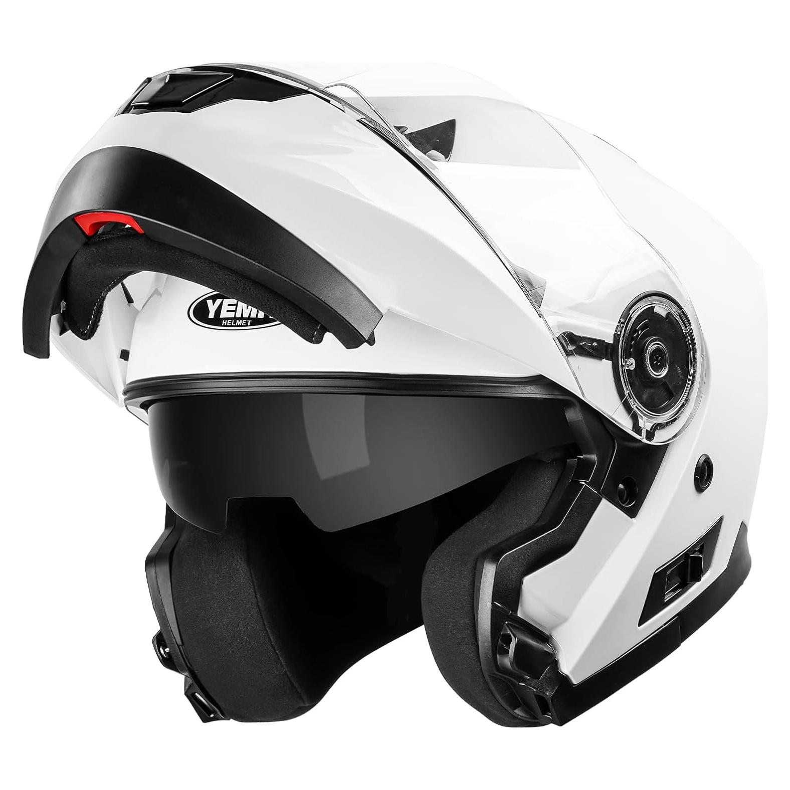 YEMA Casco Modular para Motocicleta YM-926 Negro Mate