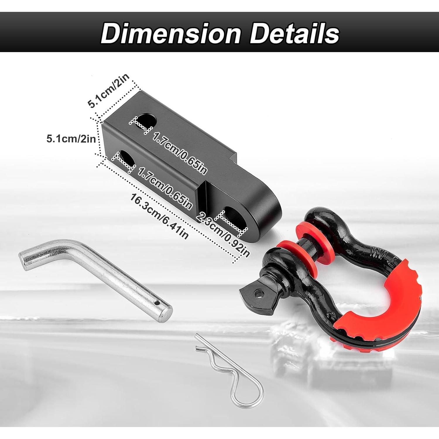 Enganche trasero de remolque ROMELACK 2" con grillete D 3/4"