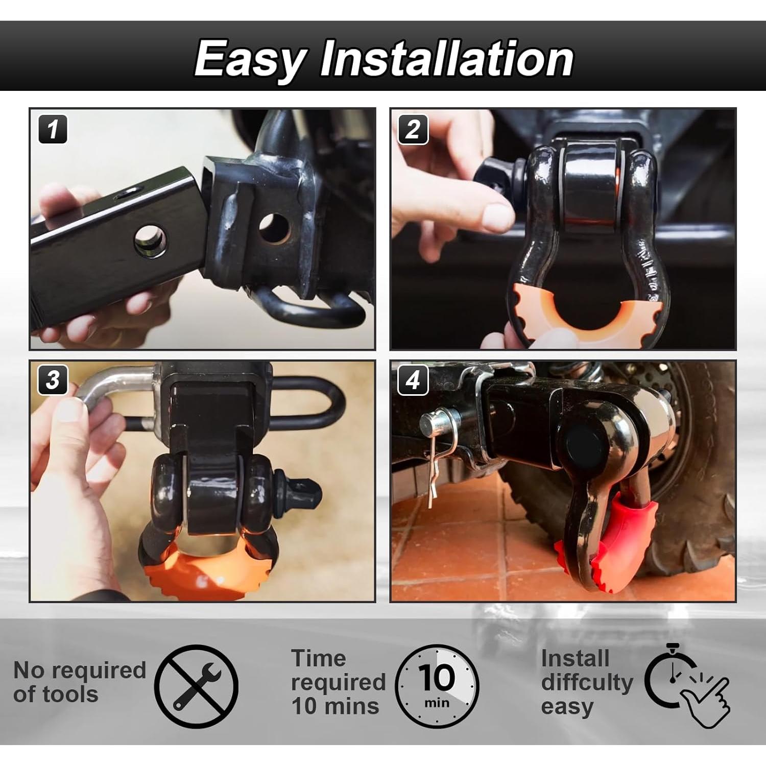 Enganche trasero de remolque ROMELACK 2" con grillete D 3/4"
