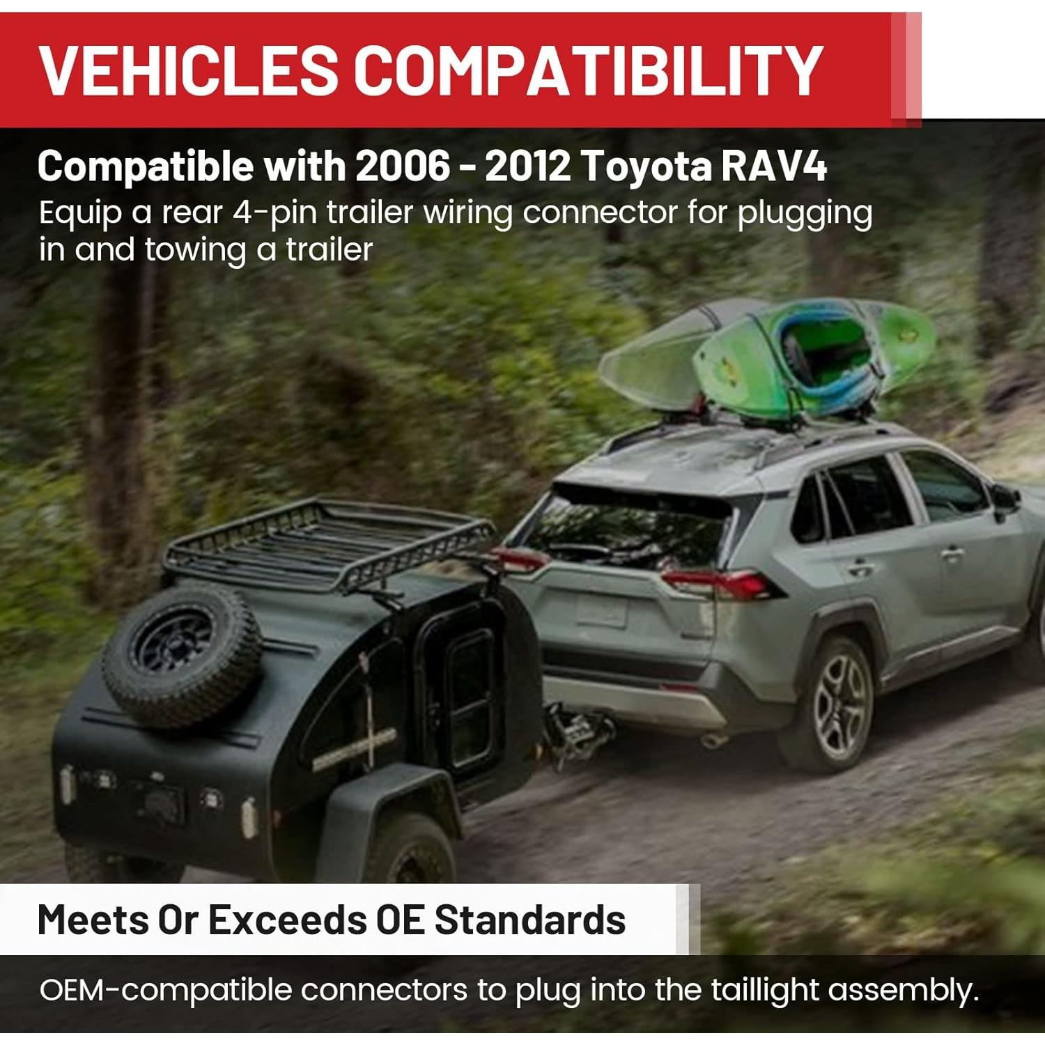 Arnés de Cableado de Remolque MECMO 4 Pines para Toyota RAV4 2006-2012