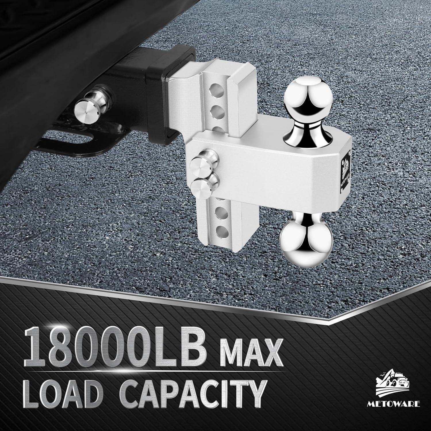 Enganche de Remolque Ajustable METOWARE 6" Aluminio 3628.74 KG