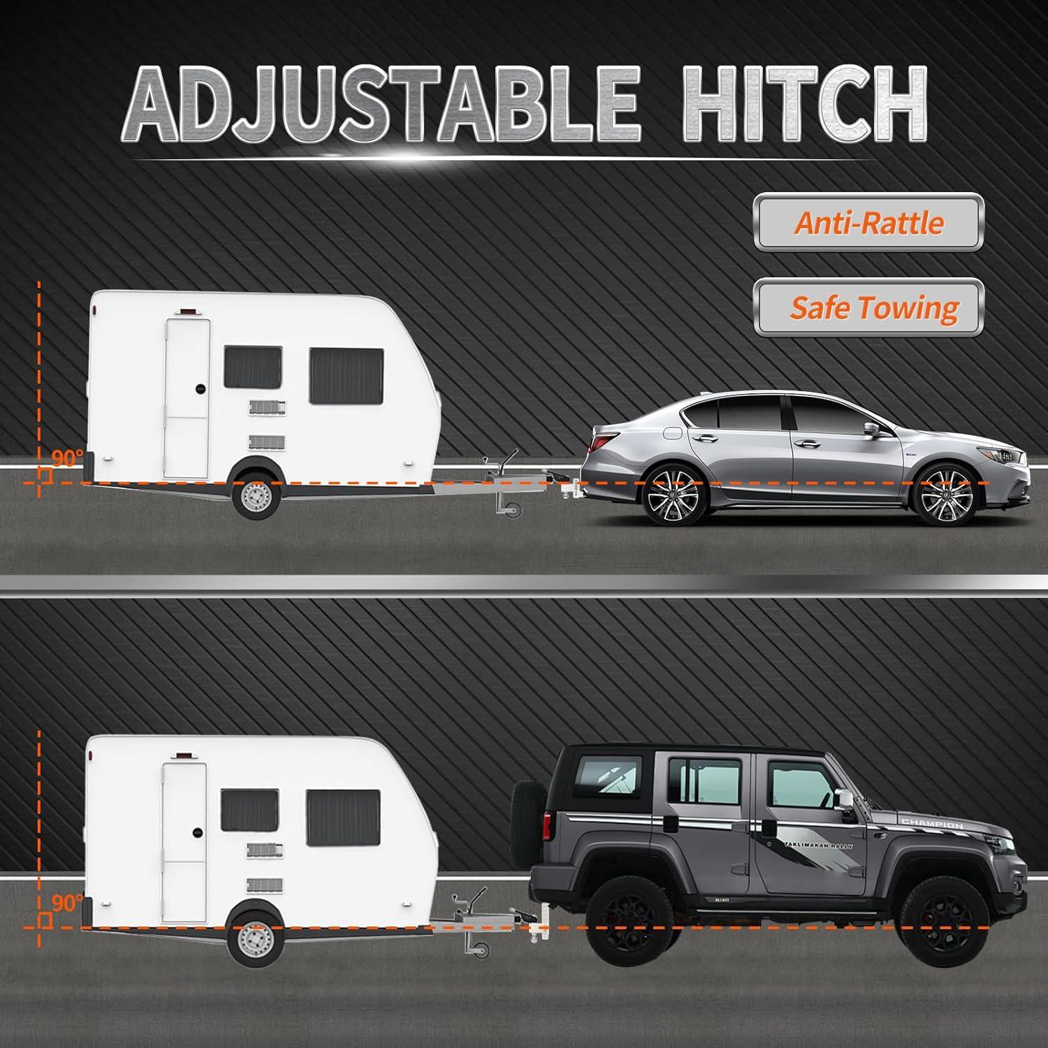 Enganche de Remolque Ajustable METOWARE 6" Aluminio 3628.74 KG