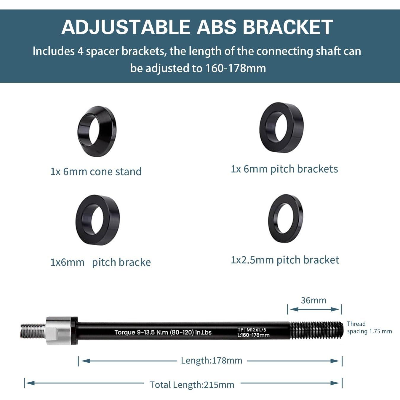 Adaptador de Eje Pasante M12 Kelingsi para Remolque de Bicicleta