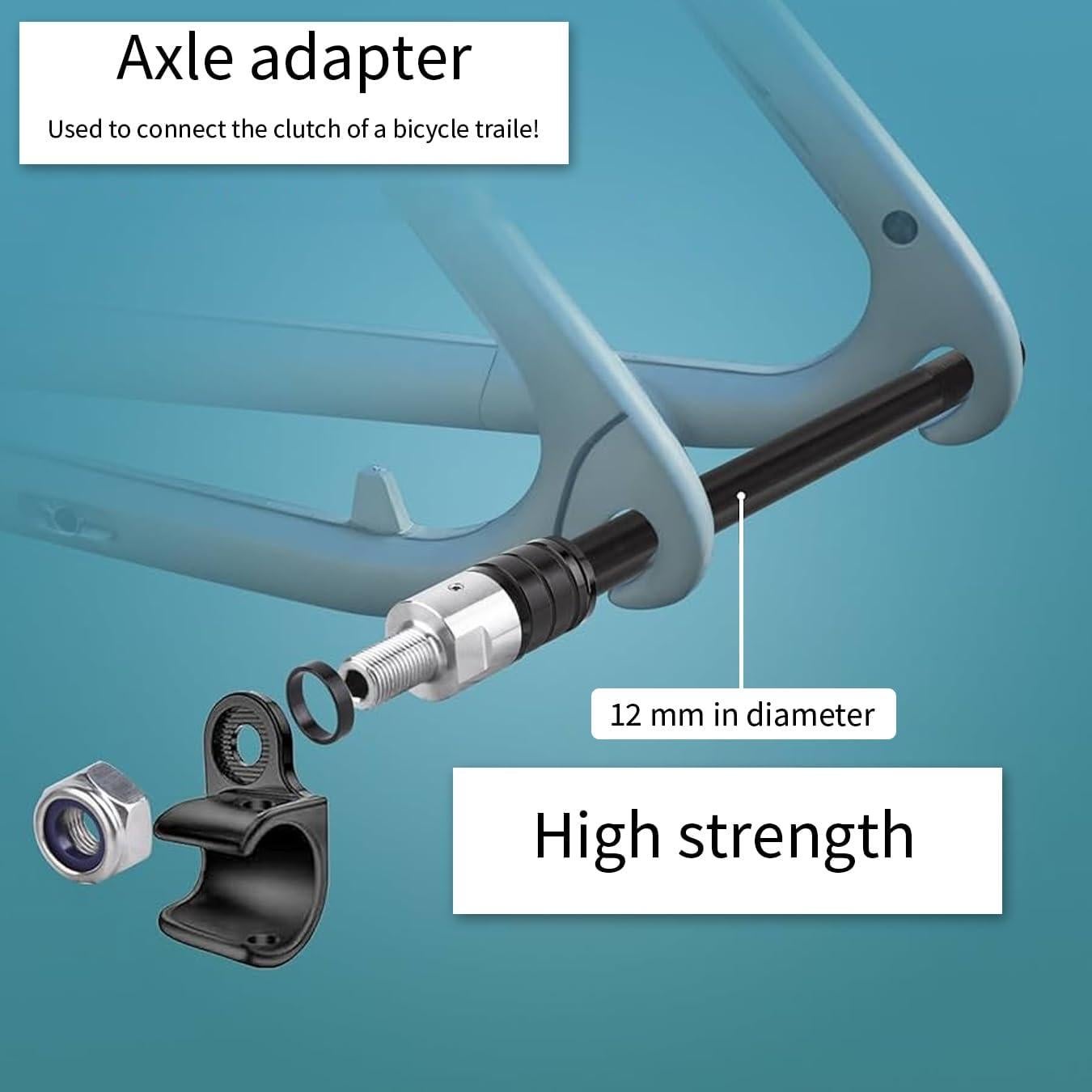 Adaptador de Eje Pasante M12 Kelingsi para Remolque de Bicicleta