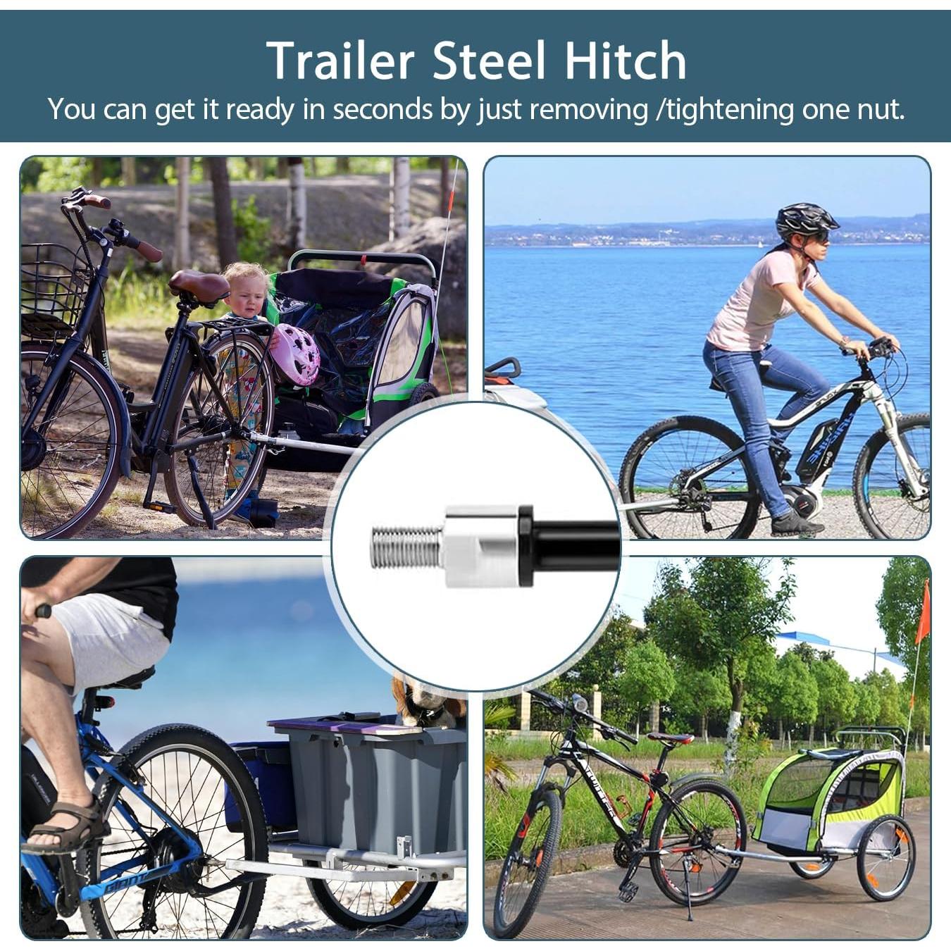 Adaptador de Eje Pasante M12 Kelingsi para Remolque de Bicicleta