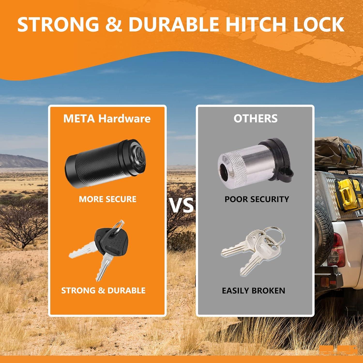 Candado de Enganche META Hardware 5/8" con Anillos O Antivibración