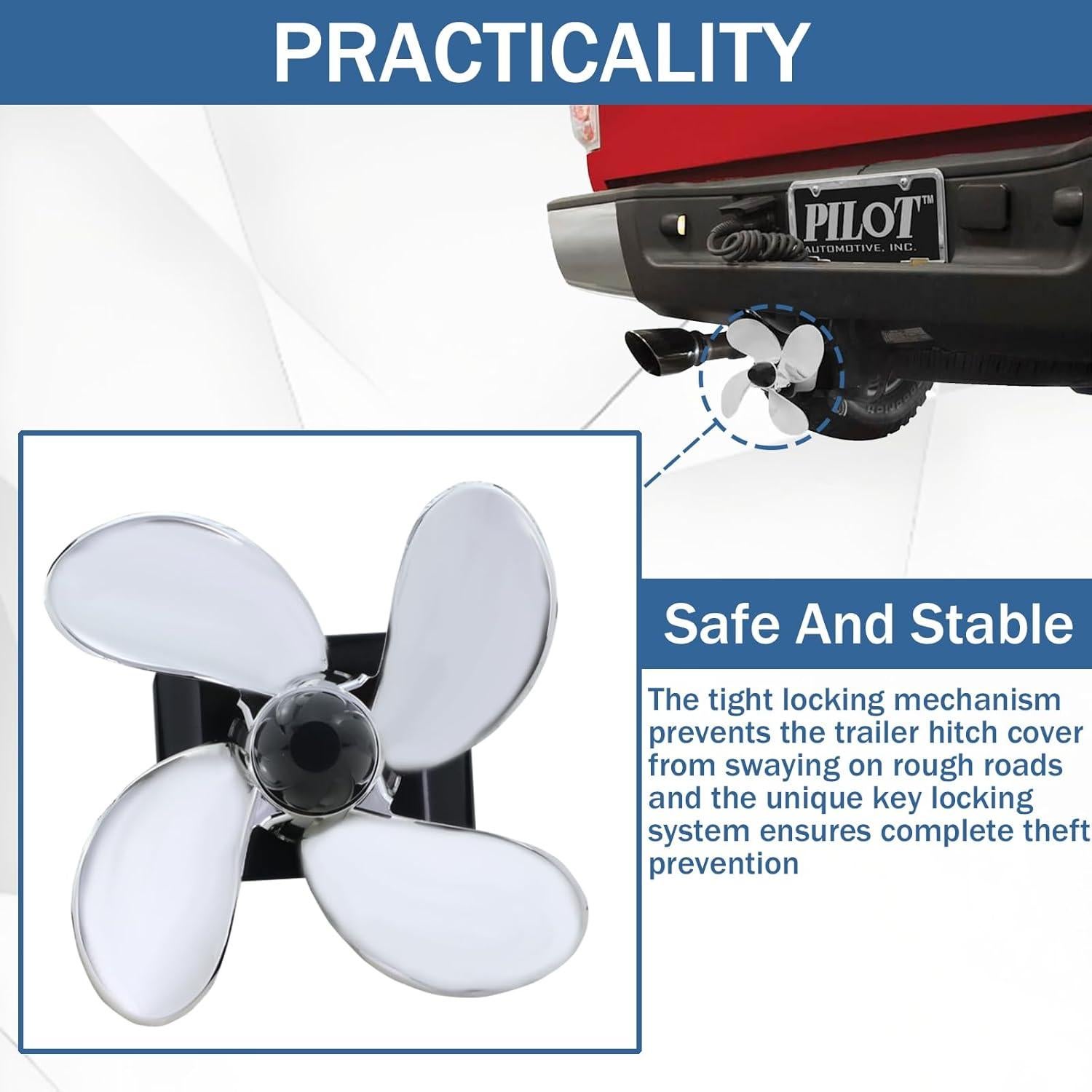 Cubierta de Enganche Qagea 77009 para Remolque 2" Plástico