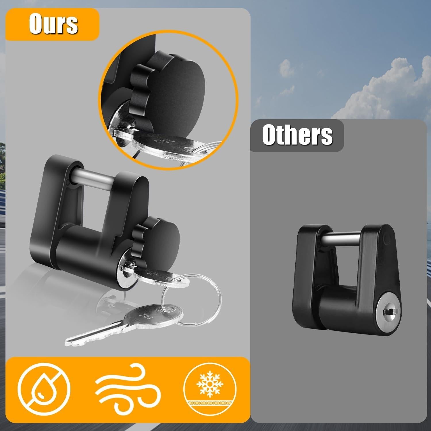 Cerradura de Acoplador de Remolque Xuanxi Star con Tapa de Goma