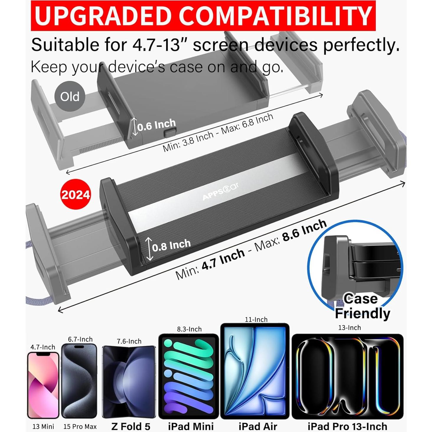 Soporte para Tablet en Portavasos APPS2Car IP3 Ajustable Negro