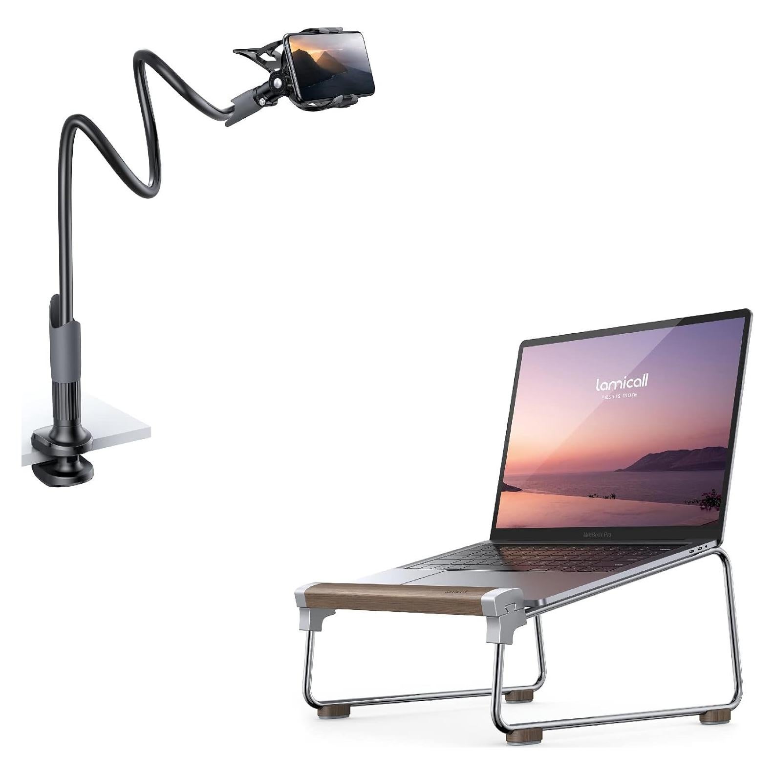 Soporte para Teléfono Lamicall con Brazo Flexible y Madera