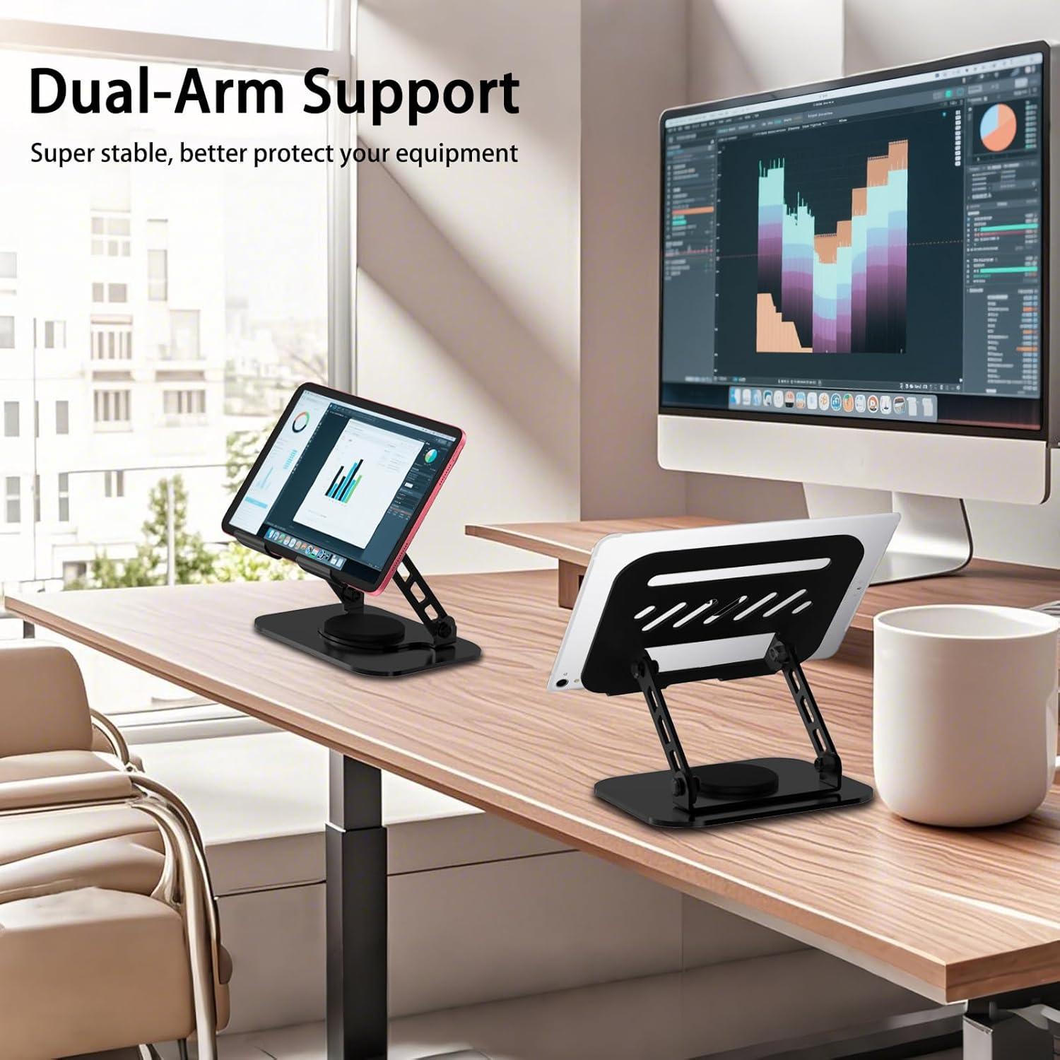 Soporte para Tablet TAPMEI TTS02 Plegable 360° Negro