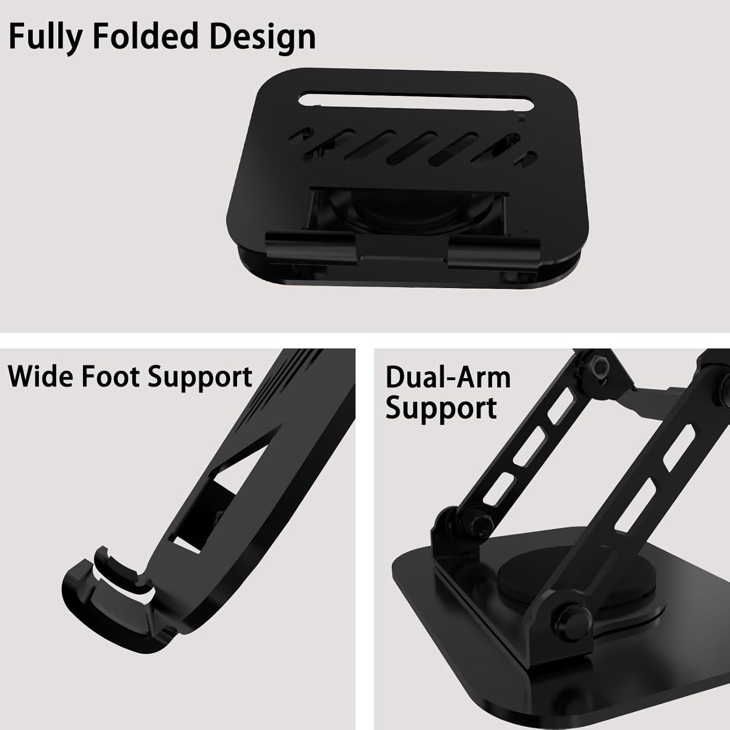 Soporte para Tablet TAPMEI TTS02 Plegable 360° Negro