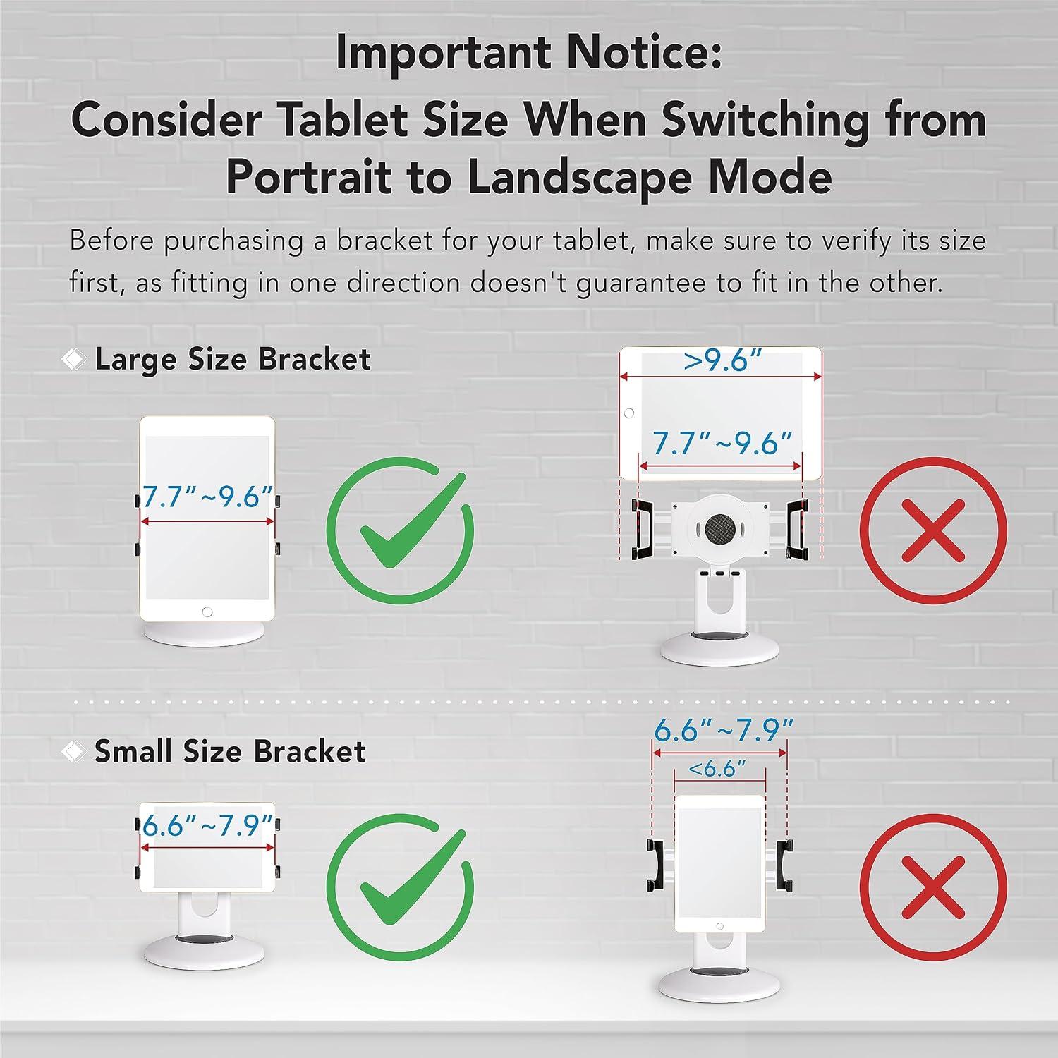 Soporte para Tabletas EHO EH-300100 Blanco 360° Ajustable