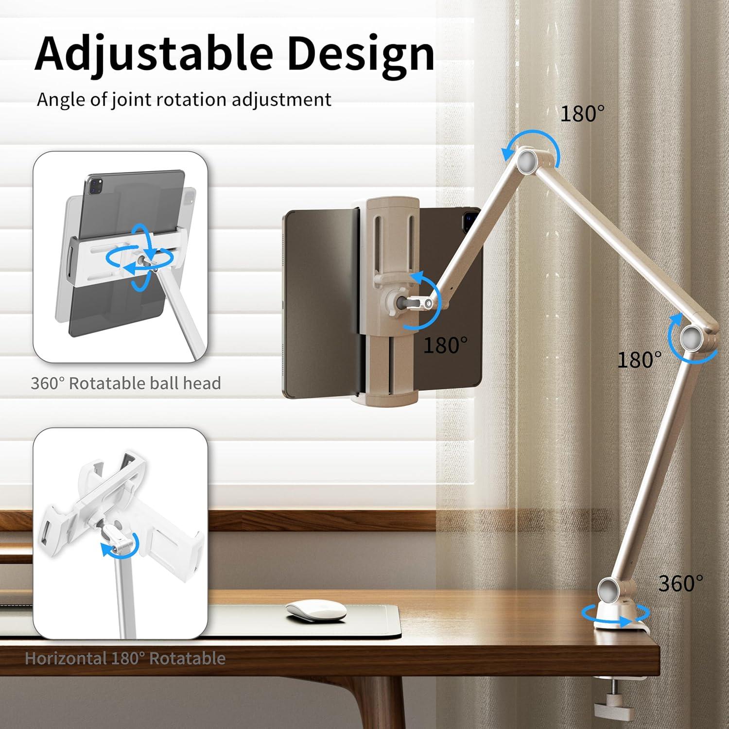 Soporte Ajustable para iPad LULULOOK - Aluminio, 4.7" a 13"