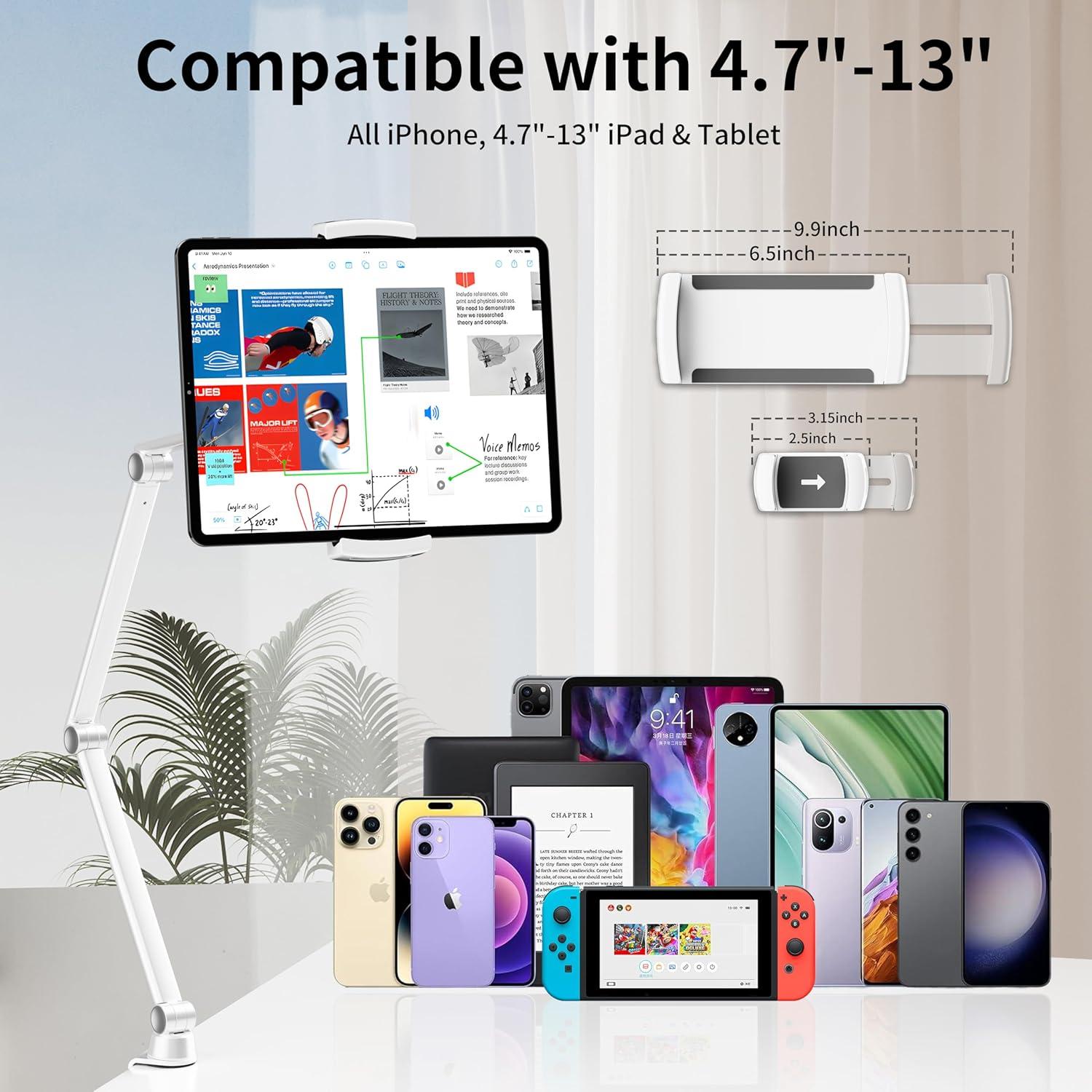 Soporte Ajustable para iPad LULULOOK - Aluminio, 4.7" a 13"