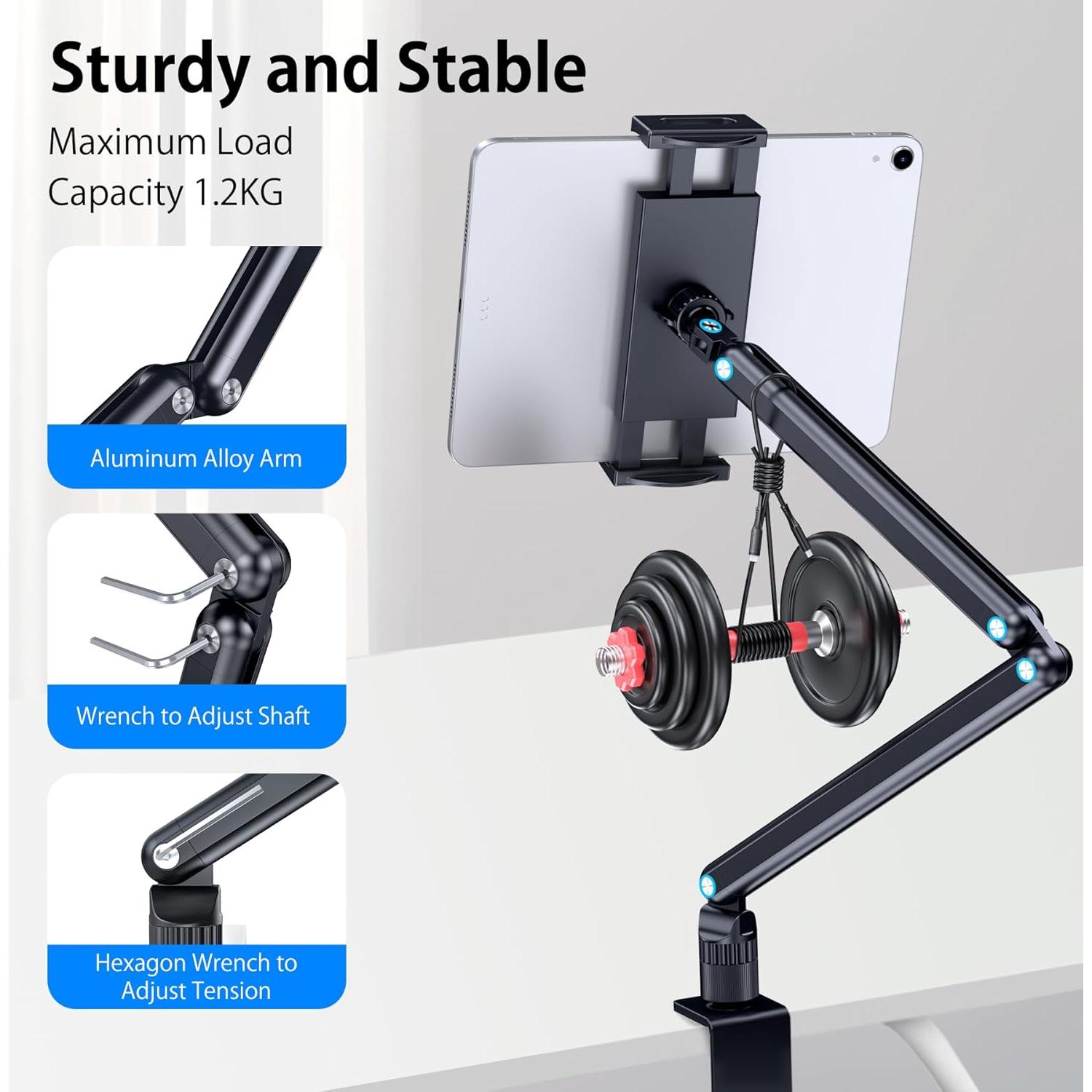Soporte de Escritorio para Tablet CreaDream 360° Aluminio 4.7-13"