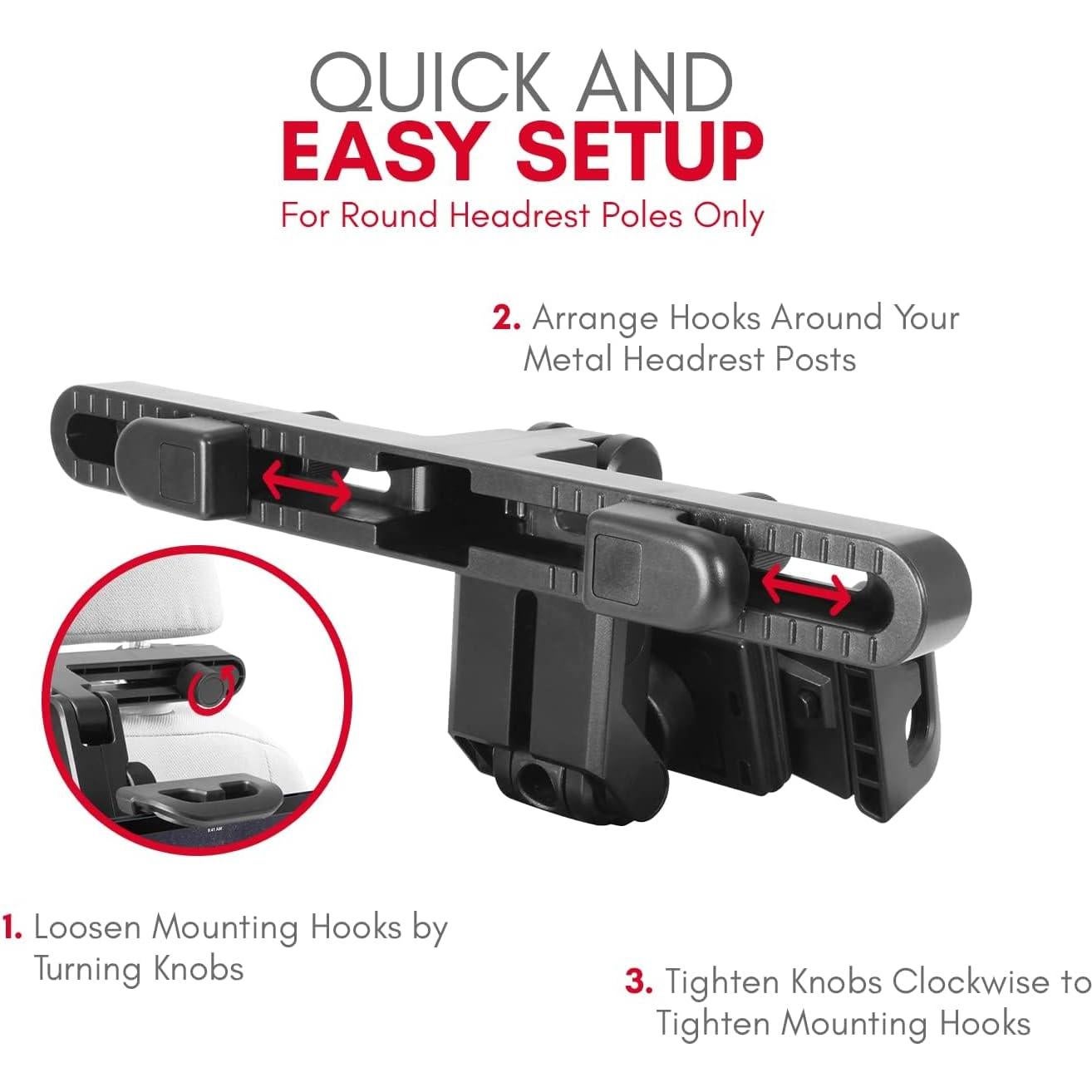 Soporte para Tableta Macally HRMOUNT para Reposacabezas Auto