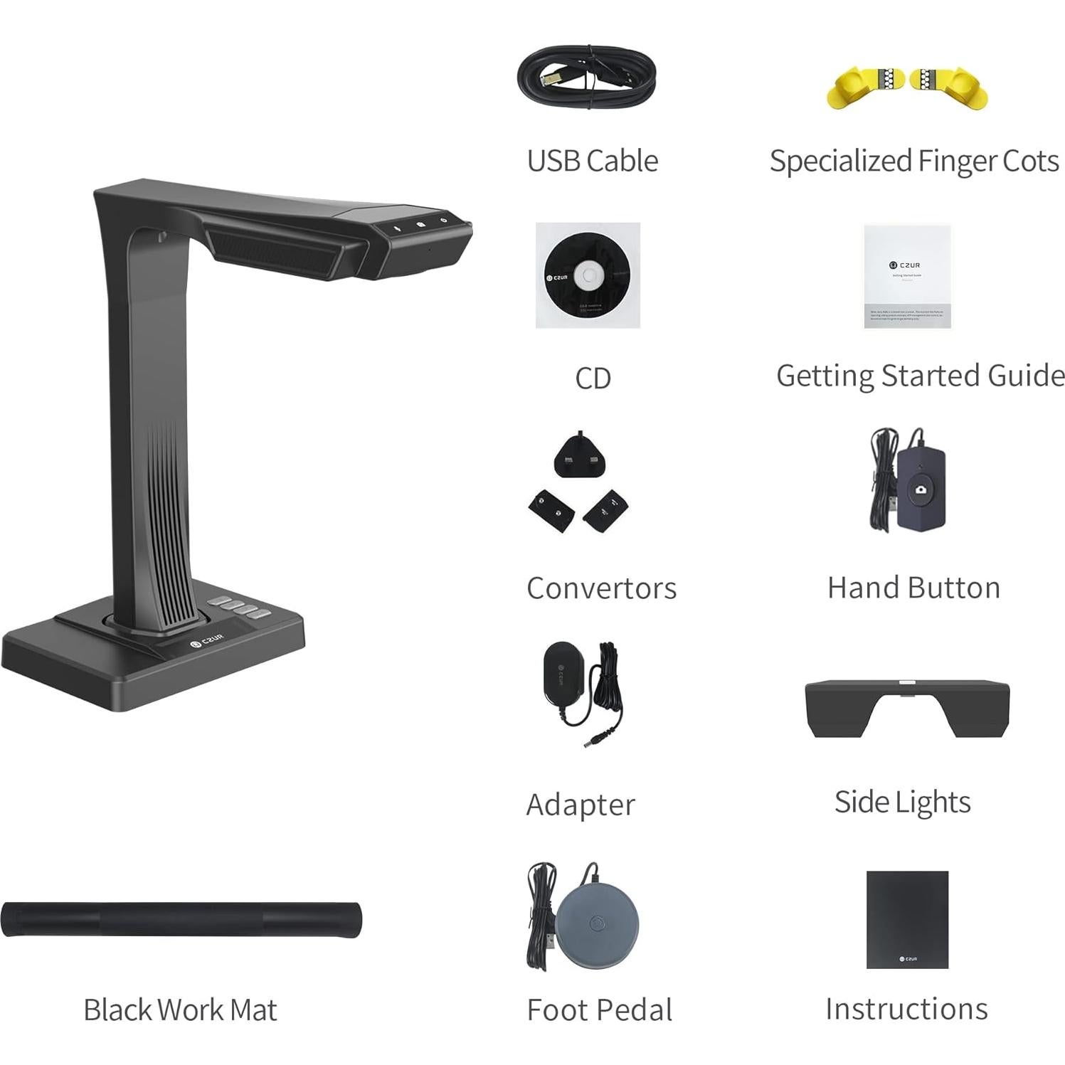 Escáner de Libros CZUR ET24 Pro A3 24MP HDMI OCR 180+ Idiomas