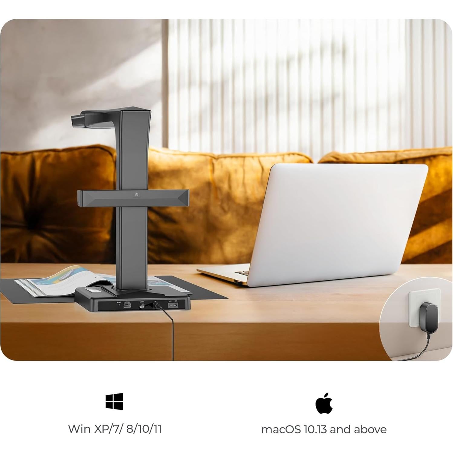 Escáner de Documentos CZUR ET16 Plus, 16MP, OCR 186 Idiomas