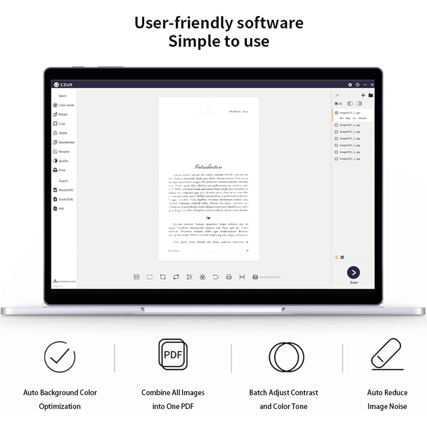 Escáner de Libros Portátil CZUR Aura Pro A3 con OCR Multilingüe