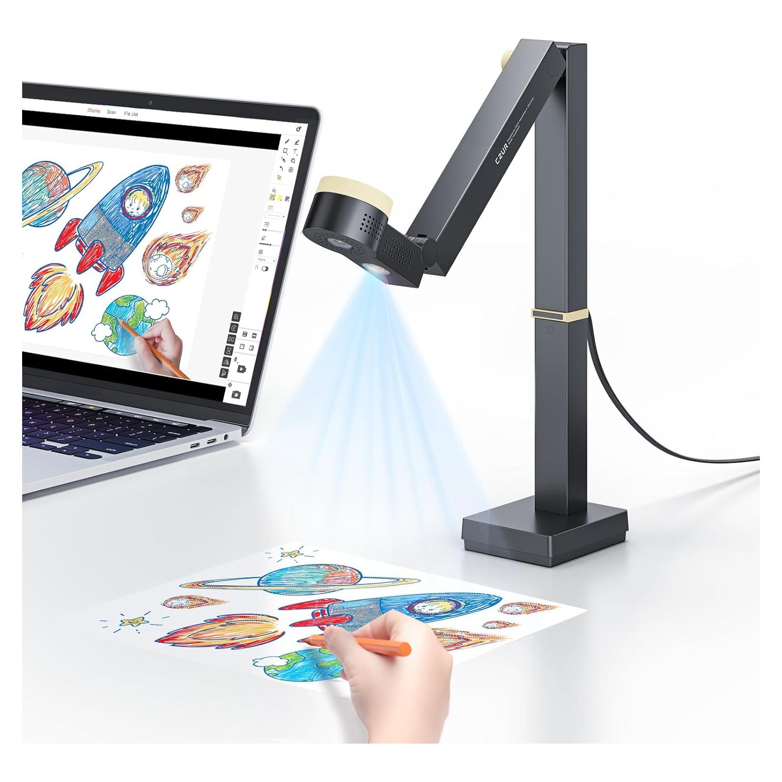 CZUR Fancy S Pro Cámara Documentos 12MP 4K USB Negro