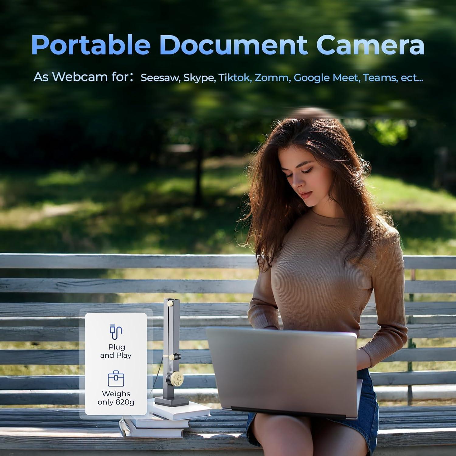 CZUR Fancy S Pro Cámara Documentos 12MP 4K USB Negro