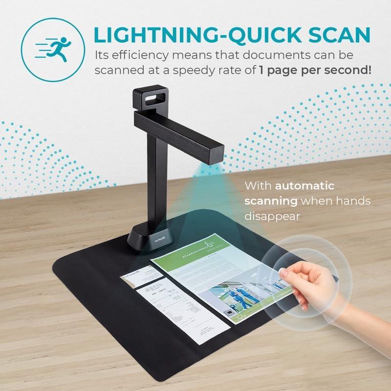 Desk Document Camera a3 Scanner- v6Pro :13MP/21MP visualizer, Free PDF Editor,Portable Scanner,Book Scanner,AI Curve Flattening-Finger Hiding,Win Mac