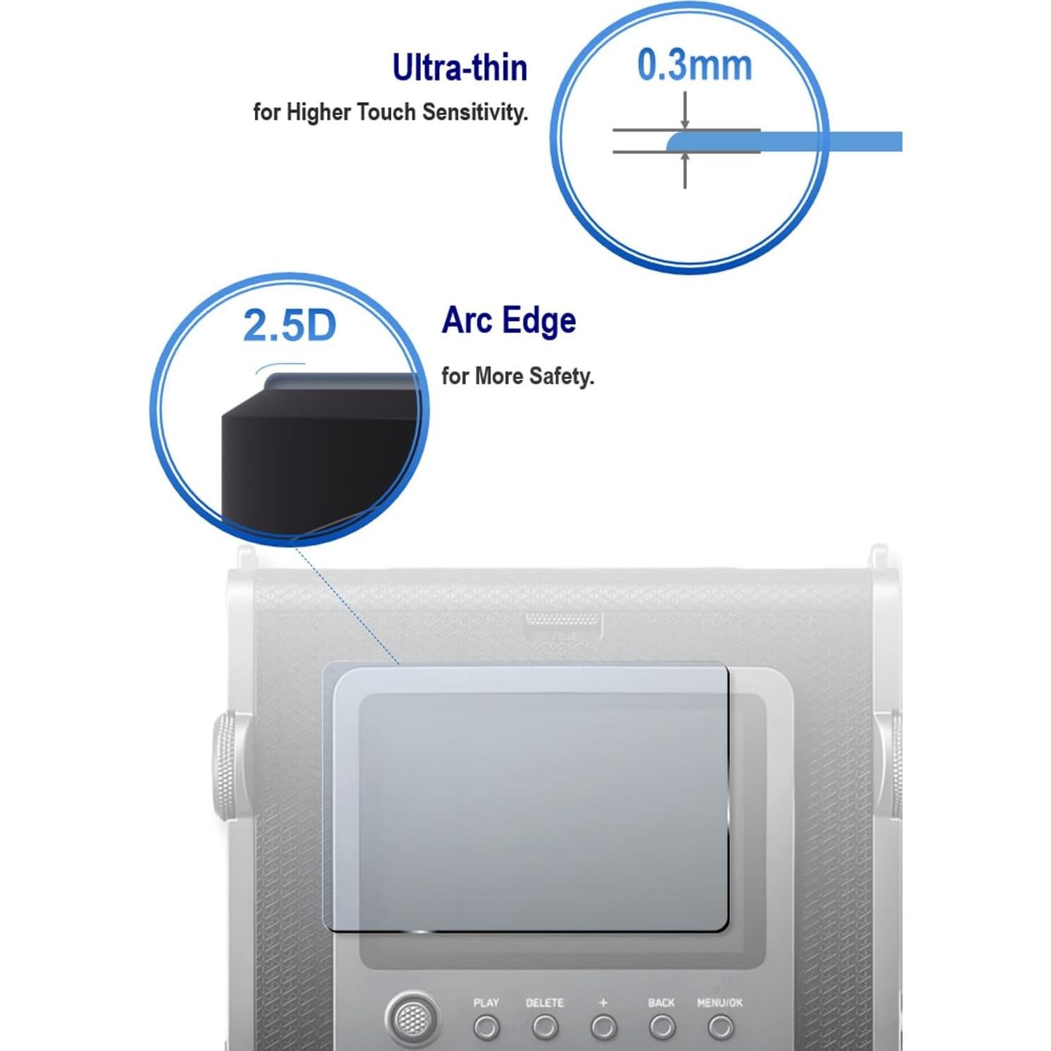 Protector de Pantalla Cristal Templado iDaPro para Fujifilm Instax WIDE EVO