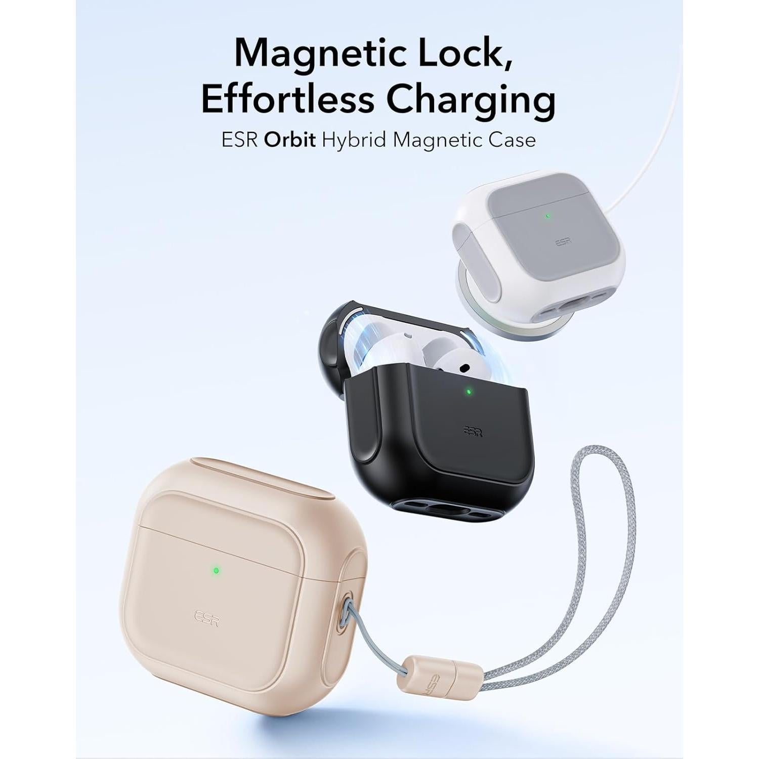 Funda ESR para AirPods 4ta Generación USB-C Titanio Desértico