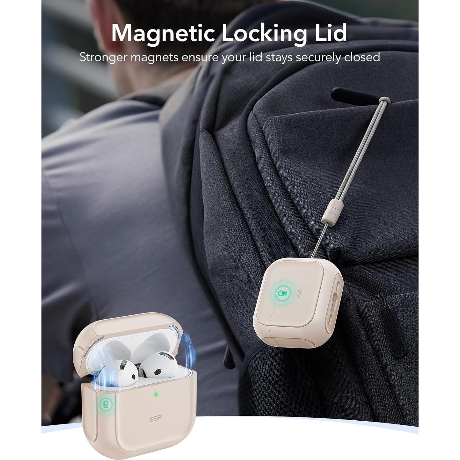 Funda ESR para AirPods 4ta Generación USB-C Titanio Desértico