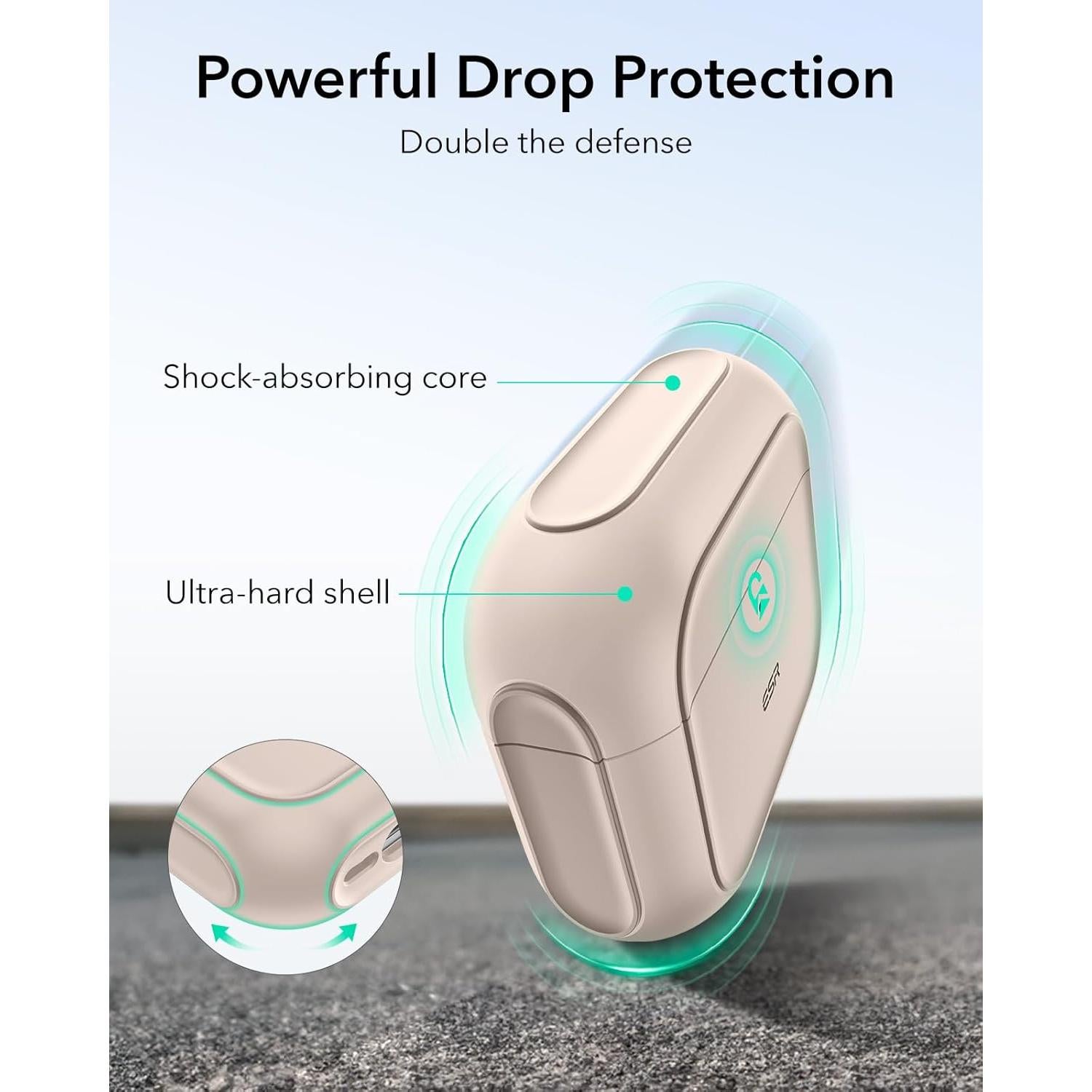 Funda ESR para AirPods 4ta Generación USB-C Titanio Desértico