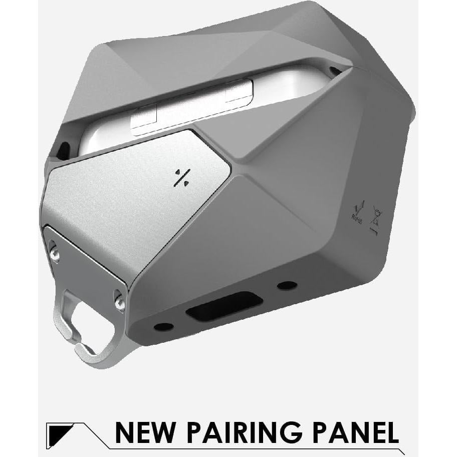 Funda Geométrica Aulumu A09 para AirPods Pro - Gris