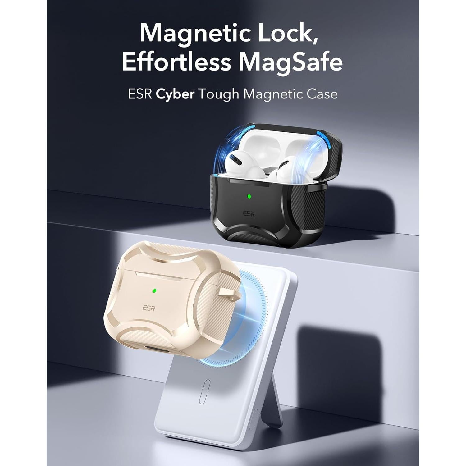 Funda ESR para AirPods 4 (2024) Titanio Desértico MagSafe