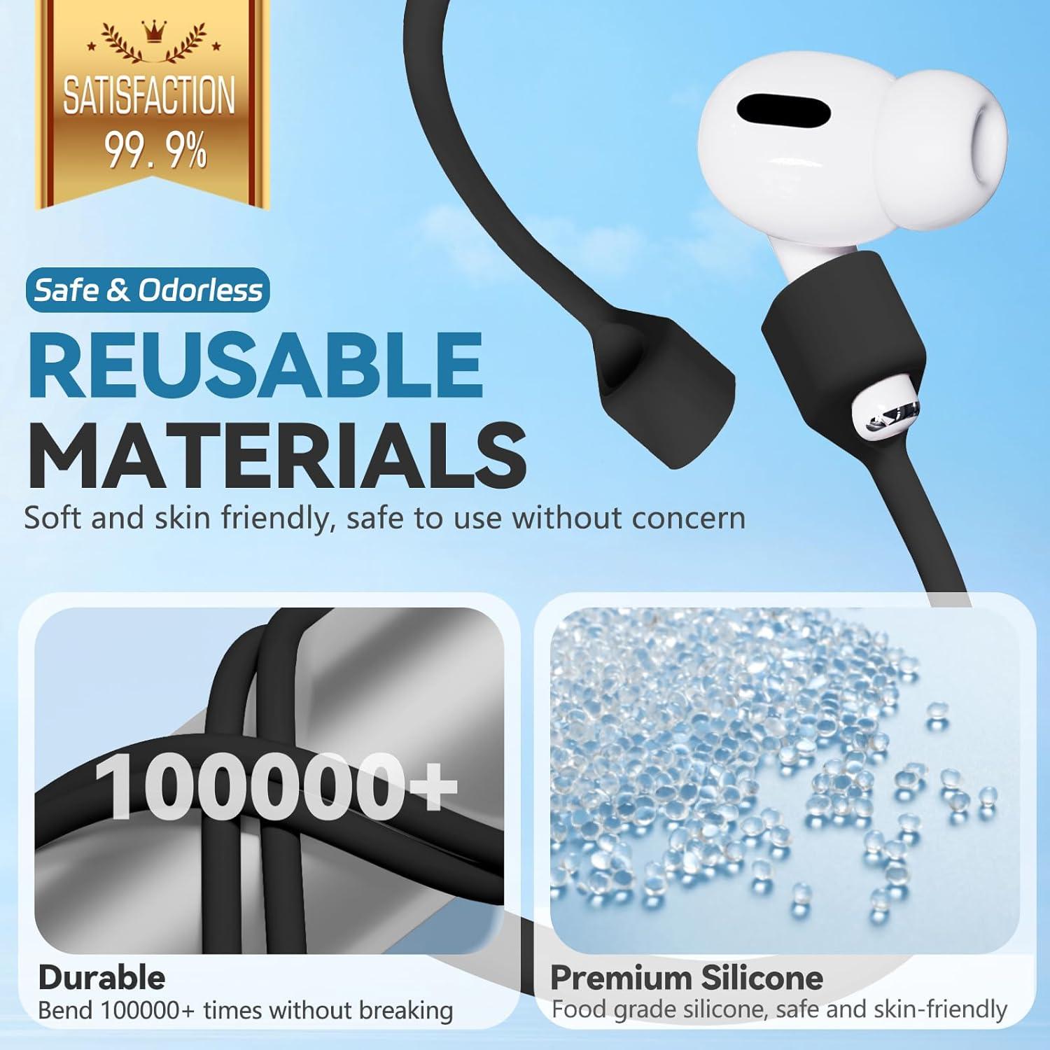 Paquete de 5 correas magnéticas Mooyavia para AirPods - Silicona