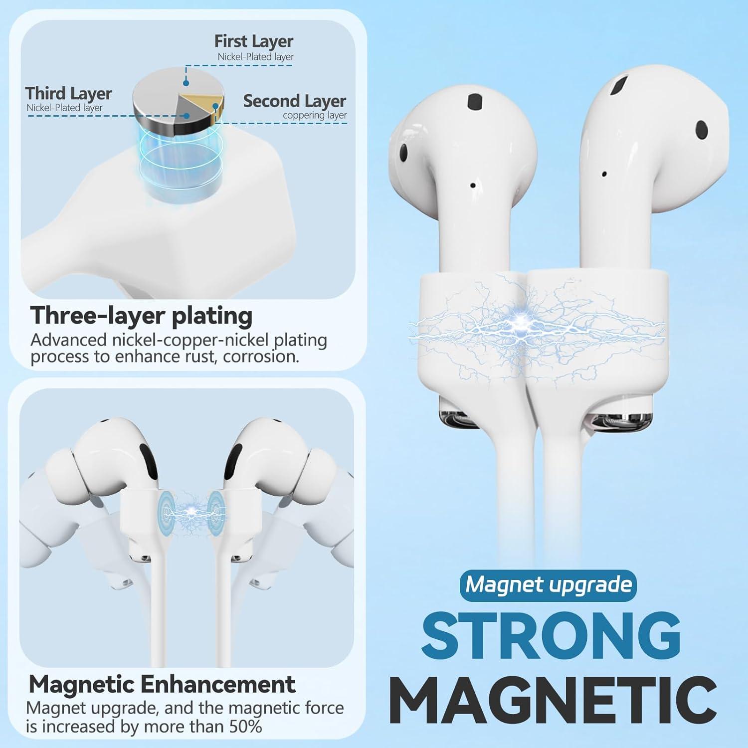 Paquete de 5 correas magnéticas Mooyavia para AirPods - Silicona