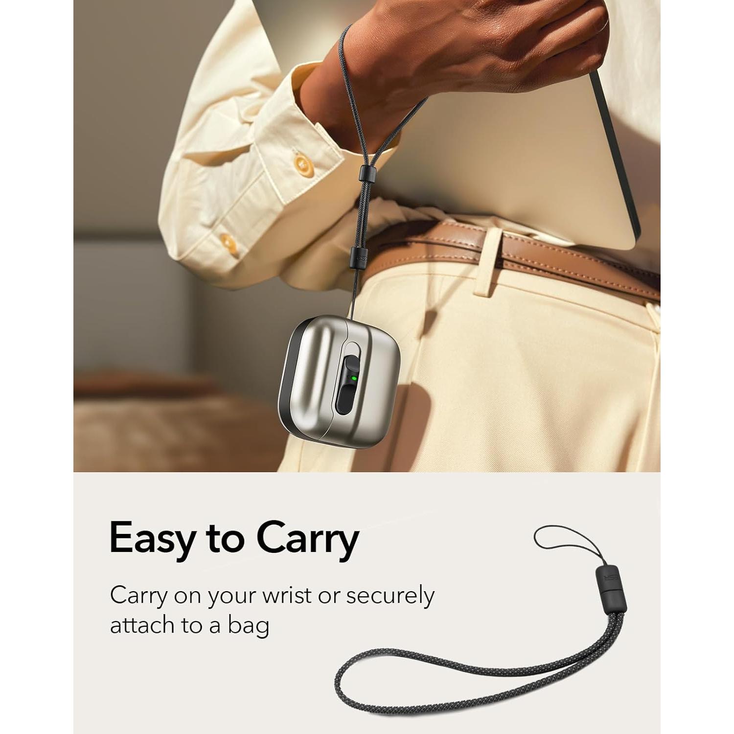 Funda Titanio ESR para AirPods 4 Generación 2024 USB-C MagSafe