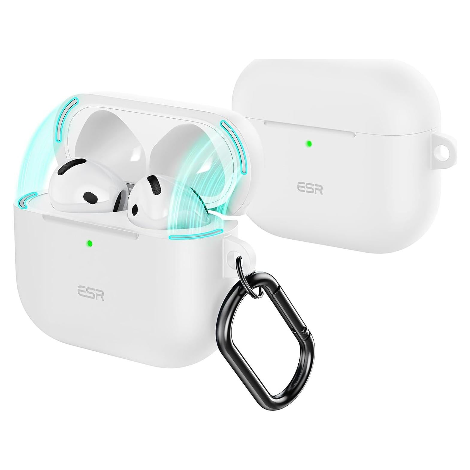 Funda ESR para AirPods 4 (2024) USB-C Blanca con Tapa Magnética