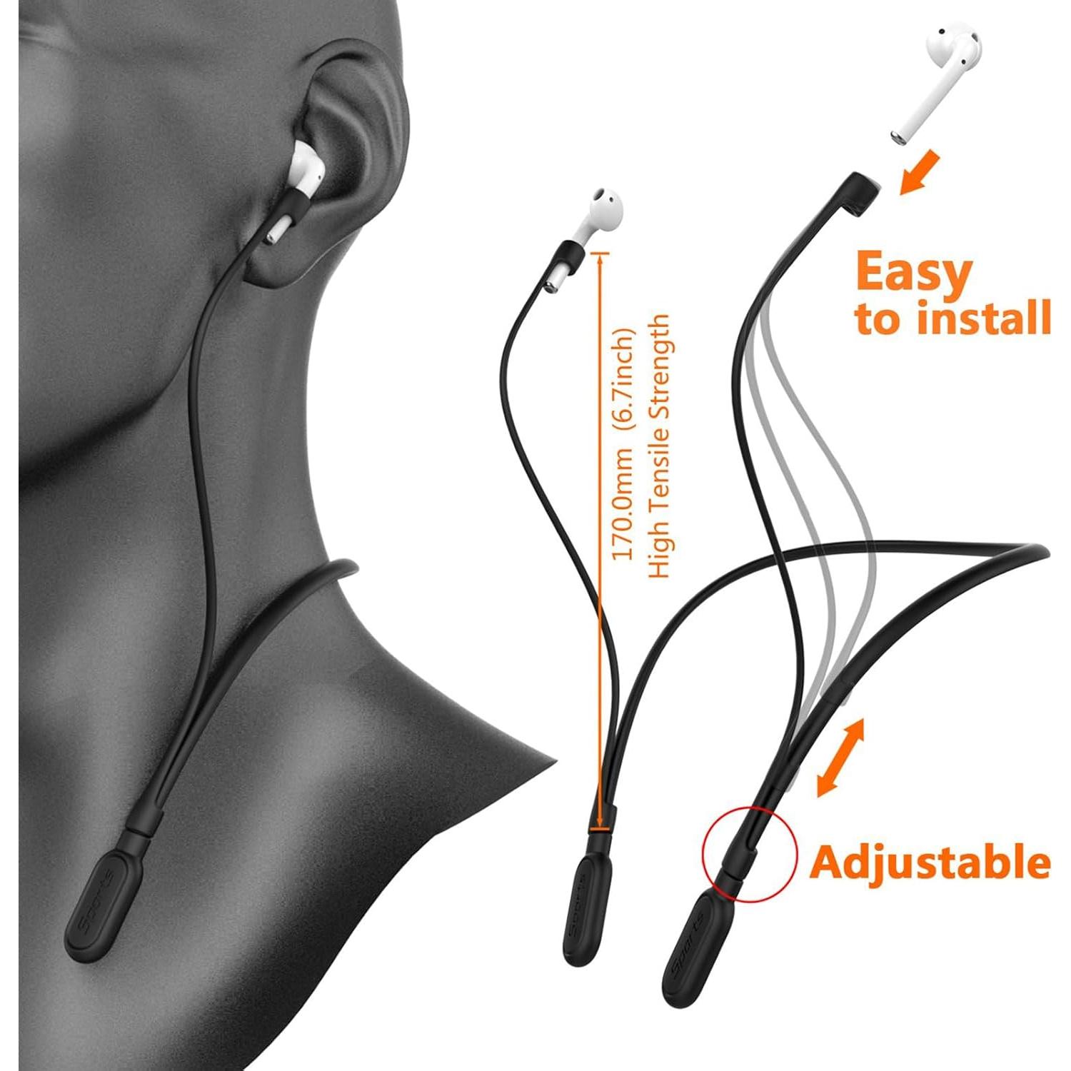 Correa Antipérdida para AirPods Pro 1/2 y AirPods 1/3/4 - HAOZOUSA