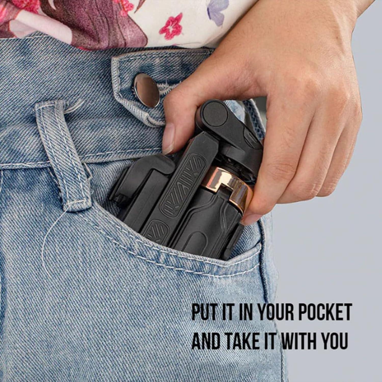 Soporte para Selfies Portátil Yaslayp JJ02 con Control Remoto