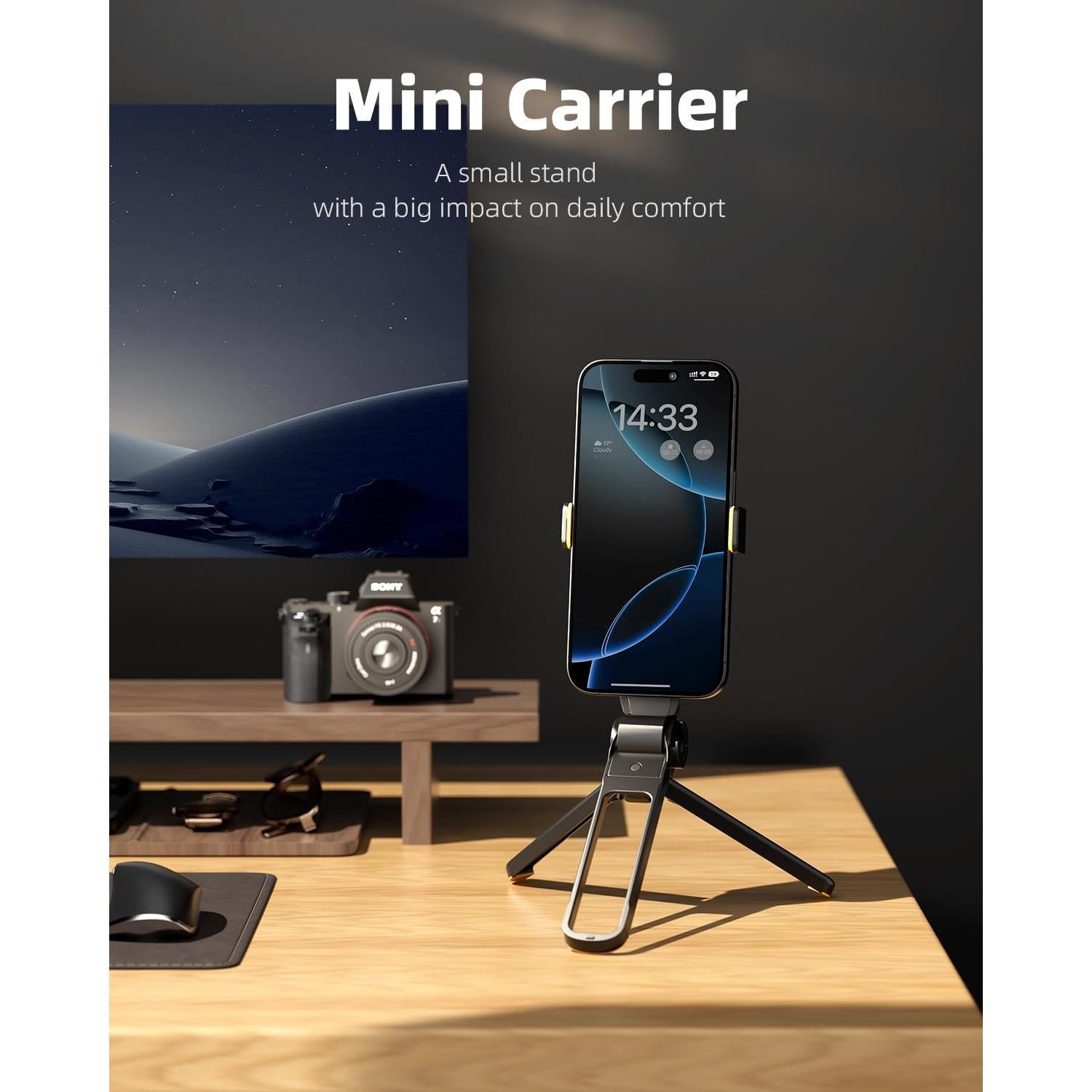 Trípode para Teléfono TODI TIUS-H1 Plegable 360° Negro