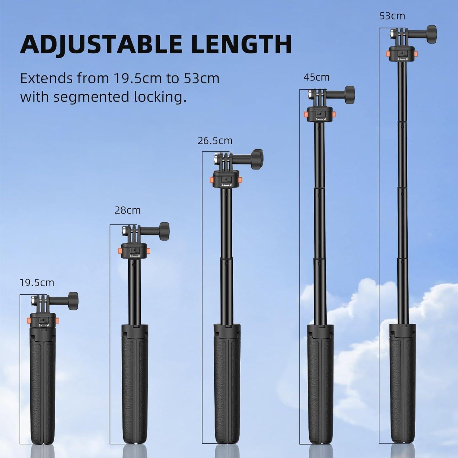 Trípode Mini Extensible BRDRC para Cámara de Acción DJI Pocket 3