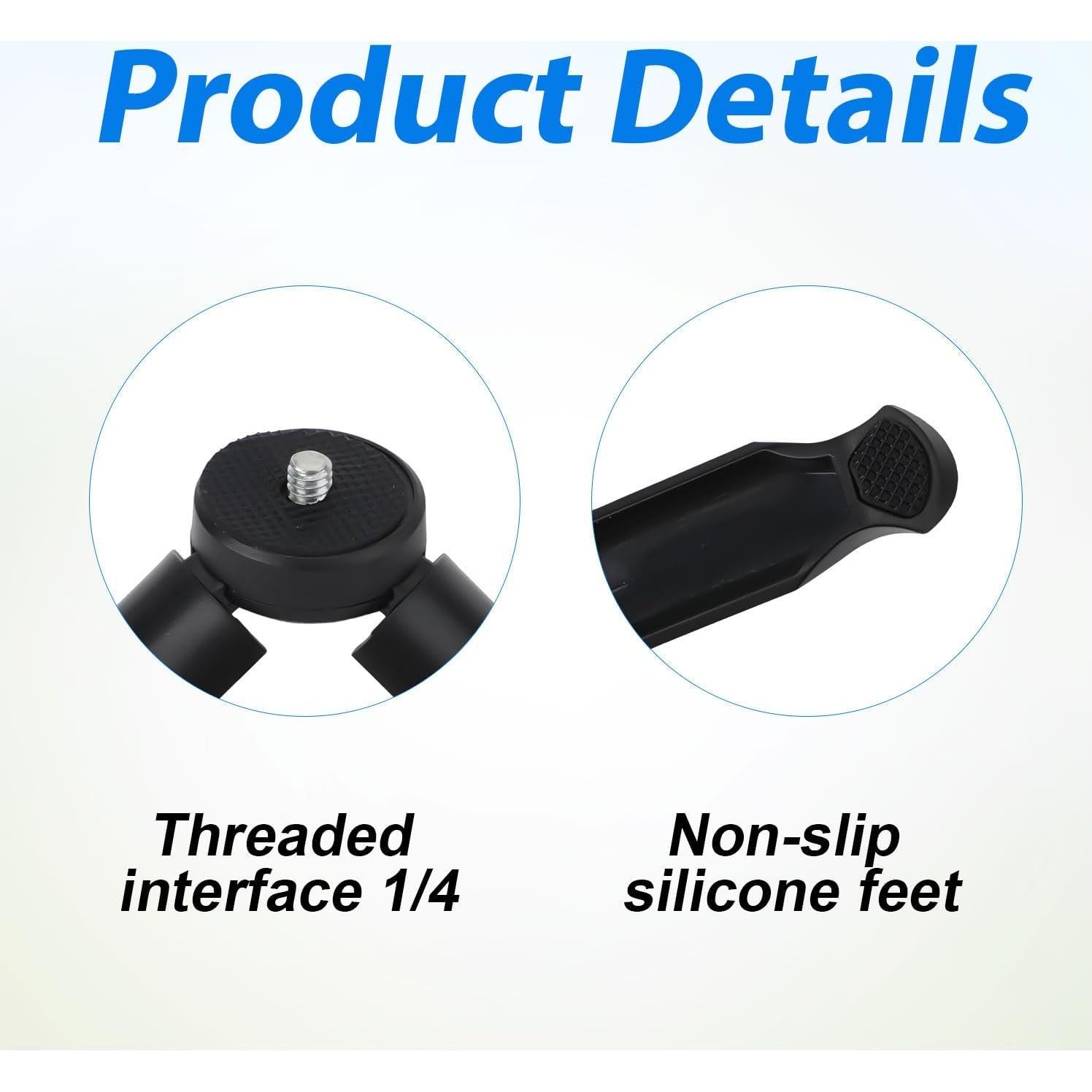 Trípode Mini BOXOB para DJI Osmo Pocket 2 y 3, Negro, ABS