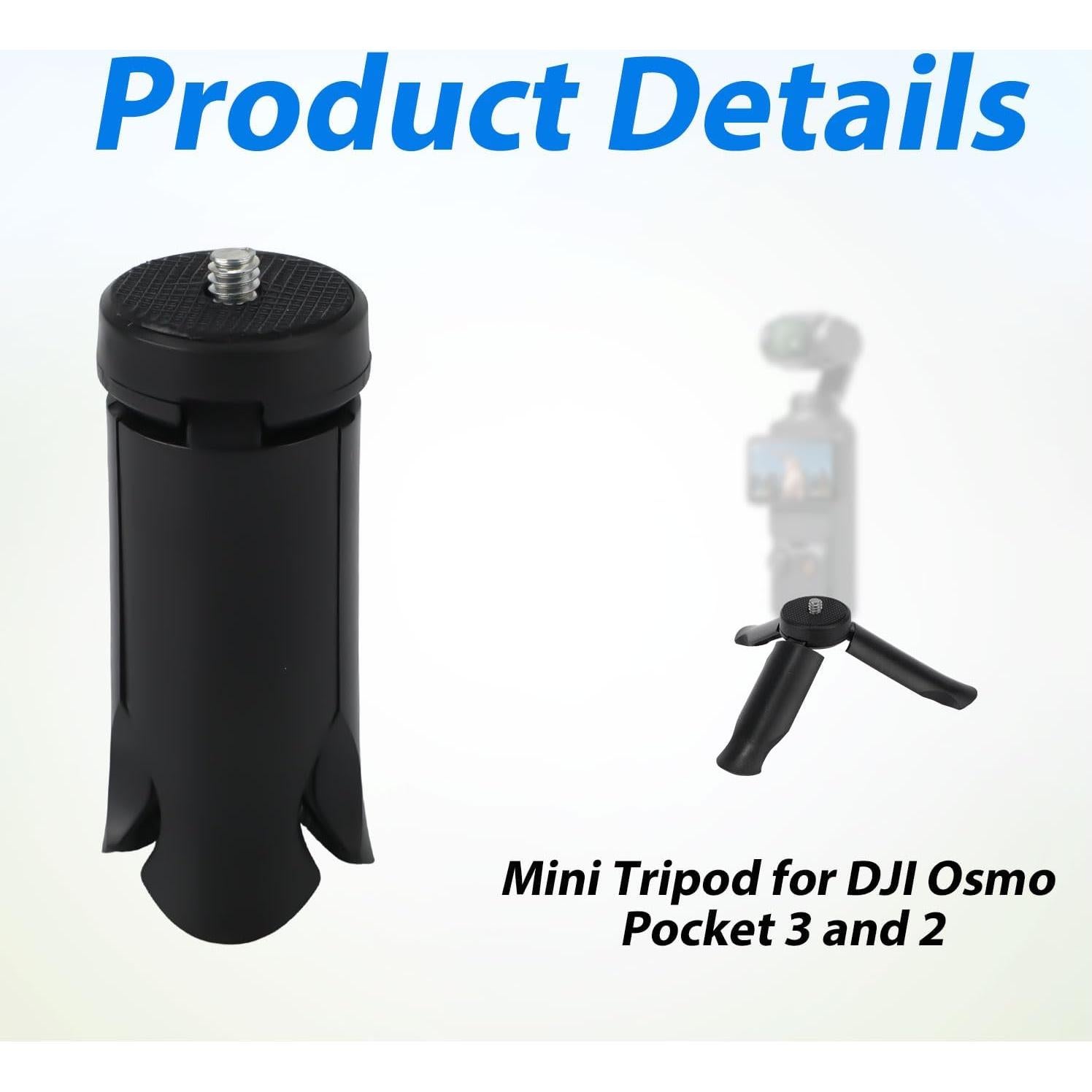 Trípode Mini BOXOB para DJI Osmo Pocket 2 y 3, Negro, ABS