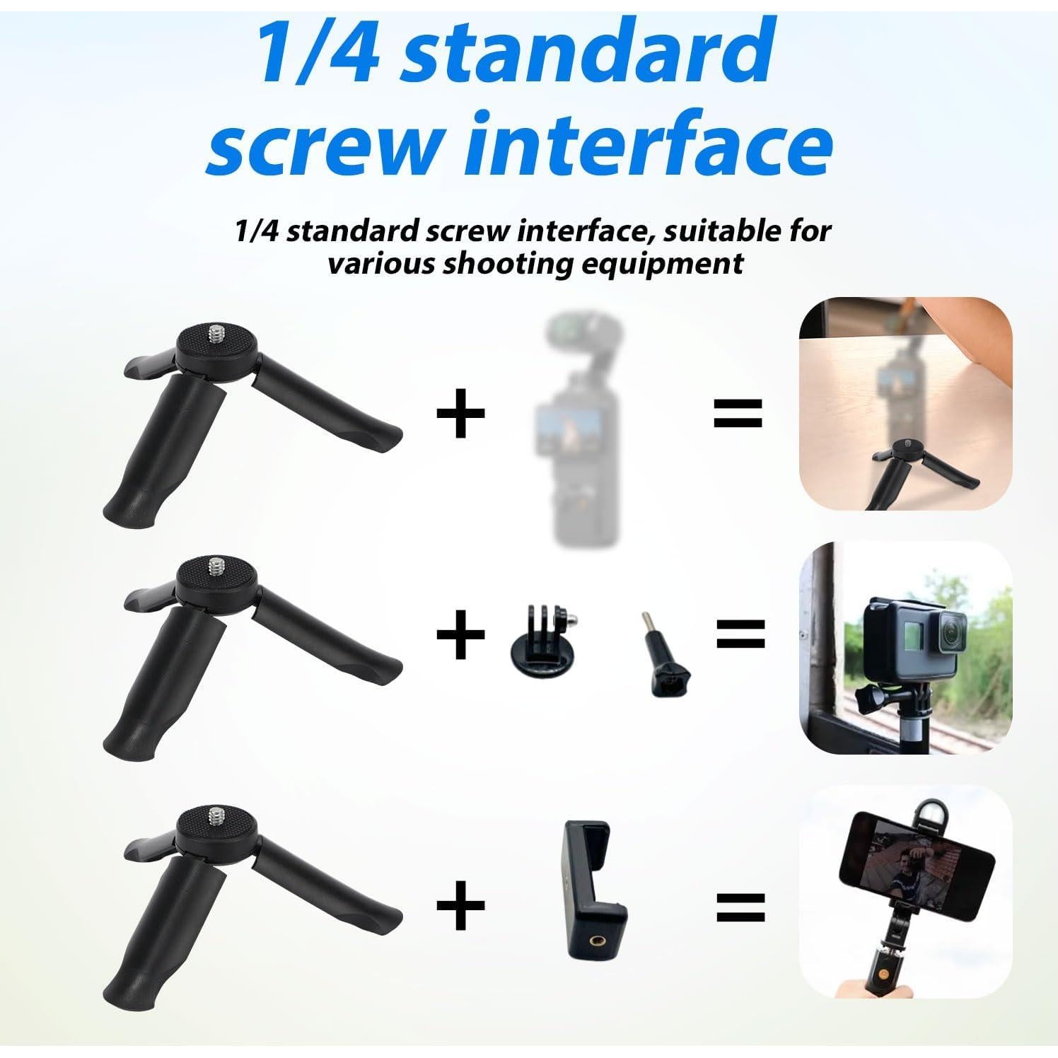 Trípode Mini BOXOB para DJI Osmo Pocket 2 y 3, Negro, ABS